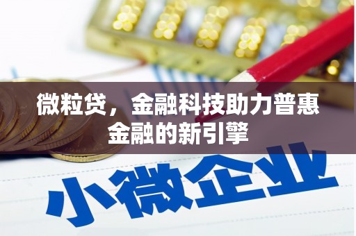 昆明微粒贷，金融科技助力普惠金融的新引擎