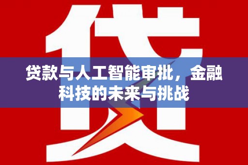 昆明贷款与人工智能审批，金融科技的未来与挑战