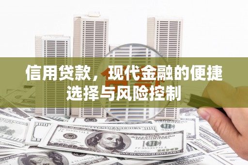 昆明信用贷款，现代金融的便捷选择与风险控制
