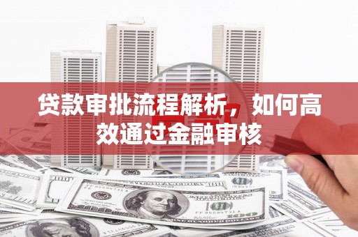 昆明贷款审批流程解析，如何高效通过金融审核