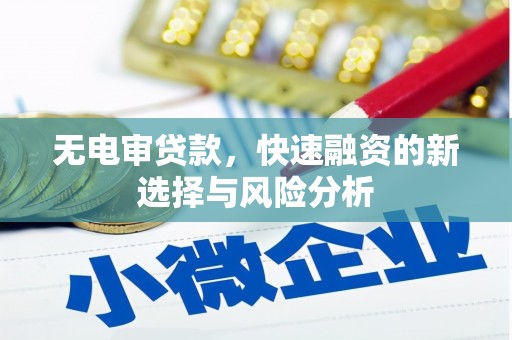 昆明无电审贷款，快速融资的新选择与风险分析