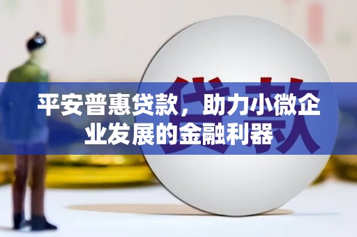 昆明平安普惠贷款，助力小微企业发展的金融利器