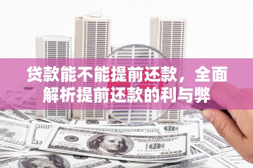 昆明贷款能不能提前还款，全面解析提前还款的利与弊