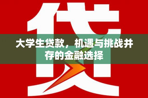 昆明大学生贷款，机遇与挑战并存的金融选择